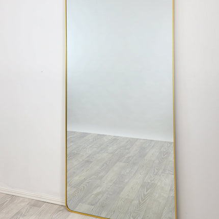 Gold Metal Rectangle Mirror - X-Large 100cm x 200cm