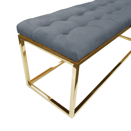 Holly Gold / Grey Ottoman