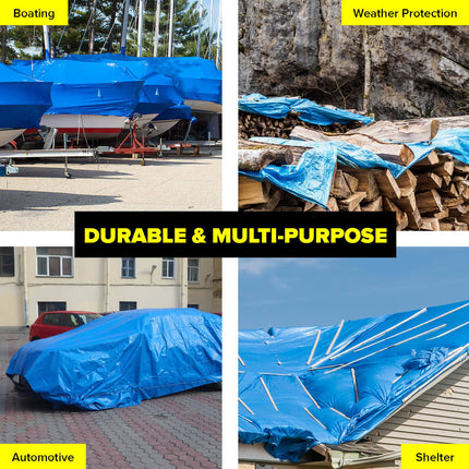 Handy Hardware Tarpaulin UV Resistant Waterproof Strong Durable 9m