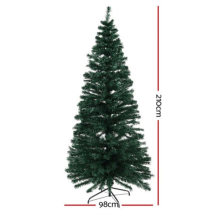 Funyards 2.1M 7FT with white LED lights Christmas Tree Optic Fiber Xmas