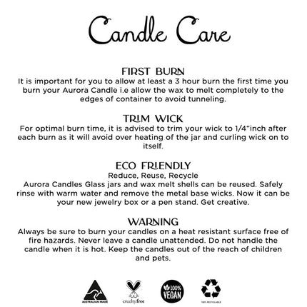 Aurora Ocean Breeze Triple Scented Soy Candle Australian Made 300g