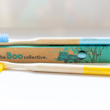 BAMBOO ADULTS TOOTHBRUSH (4 PK) YELLOW