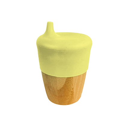 190ml bamboo cup with silicone sippy lid
