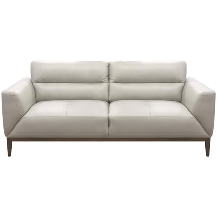 Downy  Genuine Leather Sofa 3 Seater Upholstered Lounge Couch - Silver