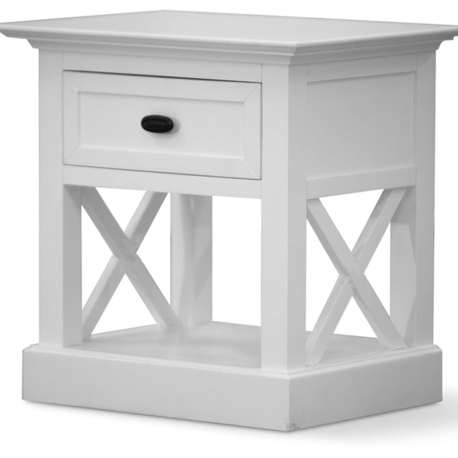 Beechworth Bedside Tables 1 Drawer Storage Cabinet Shelf Side End Table - Grey