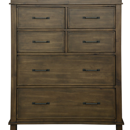 Lily 4pc King Bed Suite Bedside Tallboy Bedroom Furniture Package - Rustic Grey