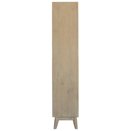 Grevillea Bookshelf Bookcase 4 Tier Drawers Solid Acacia Timber Wood - Brown
