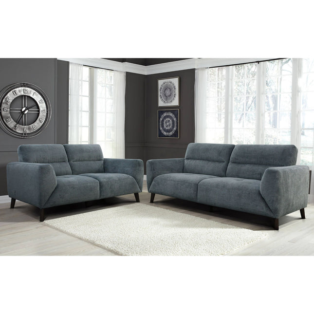 Monarch 2 Seater Sofa Fabric Uplholstered Lounge Couch - Charcoal