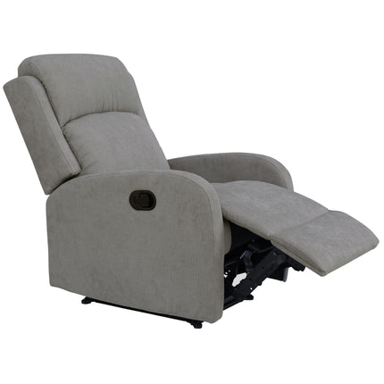 Maxcomfy Fabric Manual Recliner Lounge Arm Chair - Light Grey