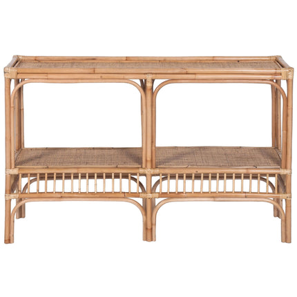 Earthy 120cm Rattan Cane Console Entry Entrance Hallway Table - Natural
