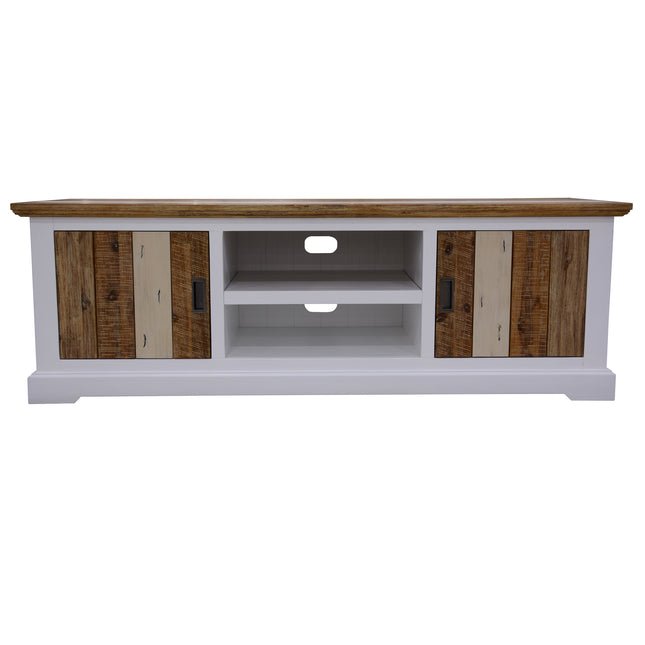 Orville ETU Entertainment TV Unit 180cm 2 Door Solid Acacia Timber - Multi Color