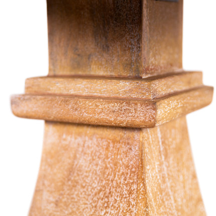 Gloriosa Lamp Side Sofa Table 70cm Pedestal Solid Mango Timber Wood - Honey Wash