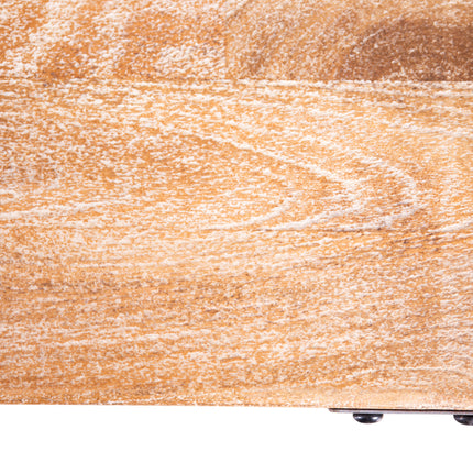 Gloriosa Lamp Side Sofa Table 70cm Pedestal Solid Mango Timber Wood - Honey Wash