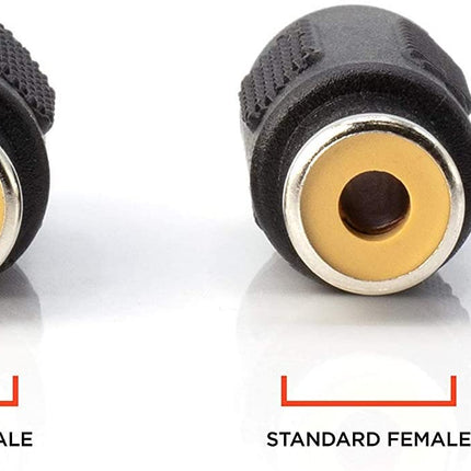 2x RCA Adapter Female to Female Coupler Extender Audio Video RCA Connectors