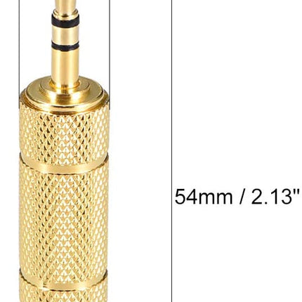 3.5mm male to 6.35mm 1/4" STEREO Female Audio Adapter Converter Gold Plated