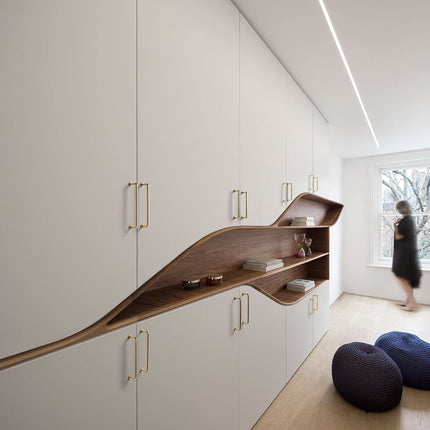 96mm Polished gold Furniture Kitchen Bathroom Cabinet Handles Drawer Bar Handle Pull Knob