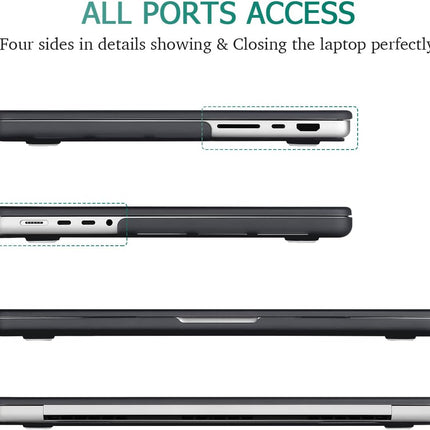 Suitable for MacBook Pro 14 Max Inch Case 2023 2022 2021 M2 A2779 M1 A2442 Hardshell Case Keyboard Cover Black