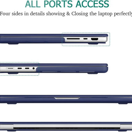 Suitable for MacBook Pro 14 Max Inch Case 2023 2022 2021 M2 A2779 M1 A2442 Hardshell Case Keyboard Cover Blue