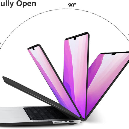 Suitable for  MacBook Pro 16 inch Case 2023 2022 2021 M2 A2780 A2485 M1 Pro/Max Hard Shell Case Keyboard Cover Black