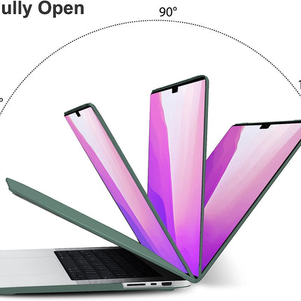 Suitable for  MacBook Pro 16 inch Case 2023 2022 2021 M2 A2780 A2485 M1 Pro/Max Hard Shell Case Keyboard Cover Midnight Green