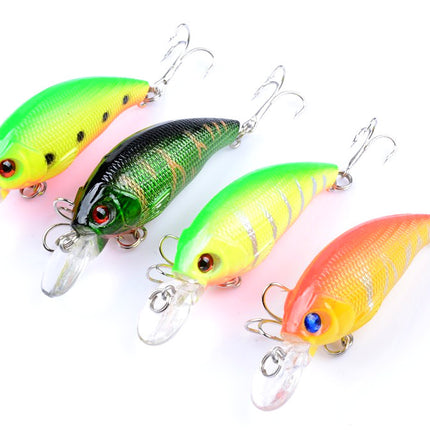 4x 7.5cm Popper Crank Bait Fishing Lure Lures Surface Tackle Saltwater