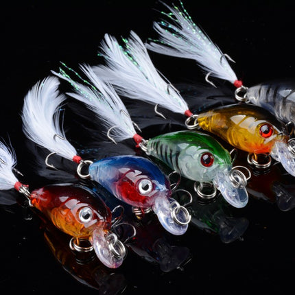 5x 4.5cm Popper Crank Bait Fishing Lure Lures Surface Tackle Saltwater