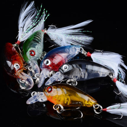 5x 4.5cm Popper Crank Bait Fishing Lure Lures Surface Tackle Saltwater