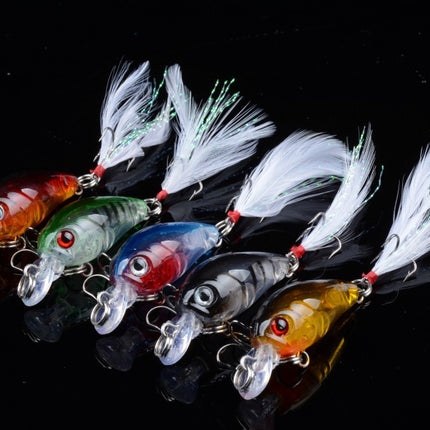 5x 4.5cm Popper Crank Bait Fishing Lure Lures Surface Tackle Saltwater