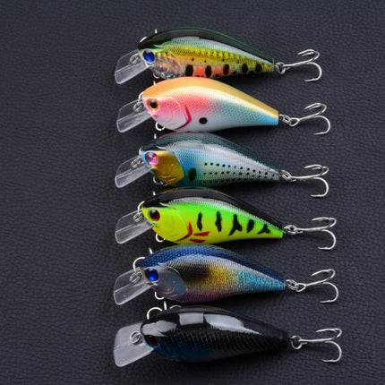 6x 8cm Popper Crank Bait Fishing Lure Lures Surface Tackle Saltwater