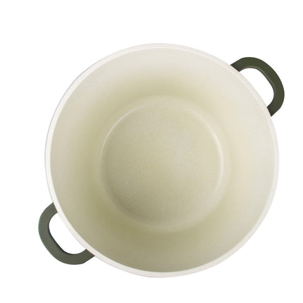 Nonstick 24cm Dark Green Casting Stock Soup Pot Elegant Ceramic Coat Casserole with Lid