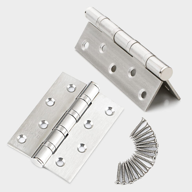 304 Flat Pin Hinge Spring 2Pack 100mm Folding Butt Door Cabinet Hinges Folding Furniture Hardware