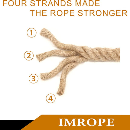 2m Sisal 20mm Rope Natural Twine Cord Thick Jute Hemp Manila  Crafting Home Decor