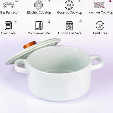 3.5L Ceramic Cooking Pot Clay Pot Japanese Donabe Chinese Ceramic Claypot Cookware Stockpot Lid