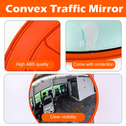 60cm Traffic Blind Spots Curved Convex Mirror Wide Angle for Driveway Warehouse Garage Security