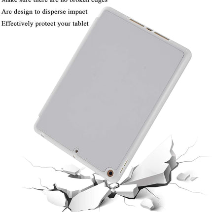 IPad 10.2 2019 7th Pencil Holder Slim Smart TPU Soft Case Grey