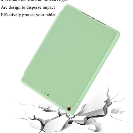 IPad 10.2 2019 7th Pencil Holder Slim Smart TPU Soft Case Green