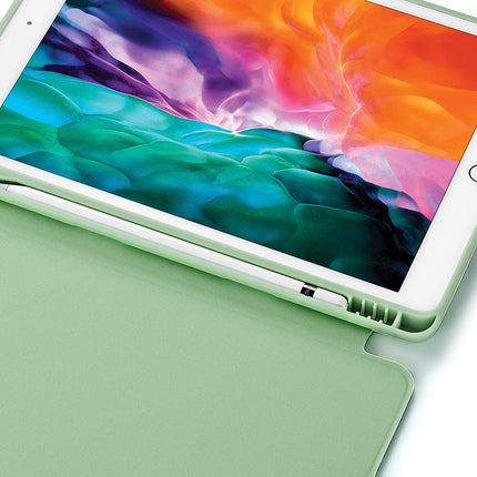 IPad 10.2 2019 7th Pencil Holder Slim Smart TPU Soft Case Green