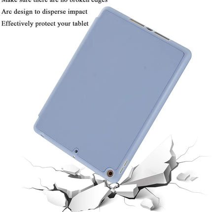 IPad 10.2 2019 7th Pencil Holder Slim Smart TPU Soft Case Lavender Color