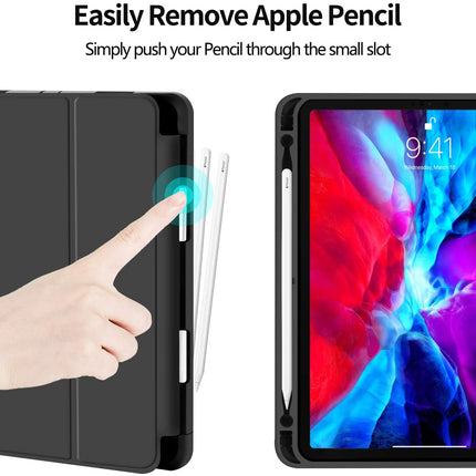 iPad Pro 11 Inch 2020 Soft Tpu Smart Premium Case Auto Sleep Wake Stand Cover Pencil holder Black