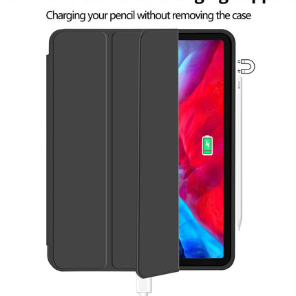 iPad Pro 11 Inch 2020 Soft Tpu Smart Premium Case Auto Sleep Wake Stand Cover Pencil holder Black