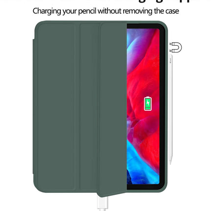 iPad Pro 11 Inch 2020 Soft Tpu Smart Premium Case Auto Sleep Wake Stand Cover Pencil holder Dark Green