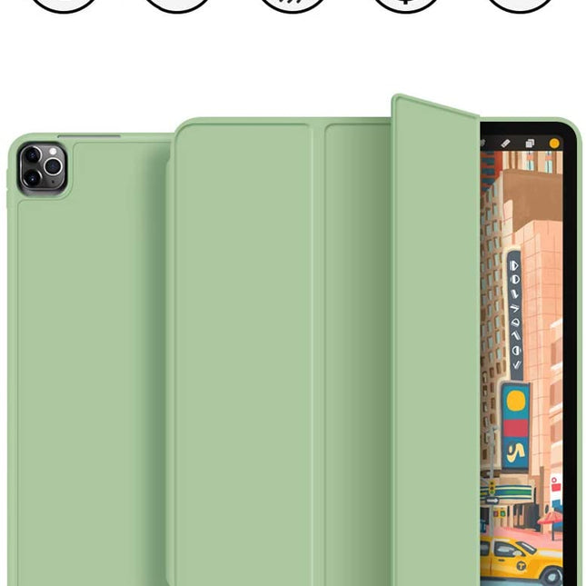 iPad Pro 11 Inch 2020 Soft Tpu Smart Premium Case Auto Sleep Wake Stand Cover Pencil holder Green