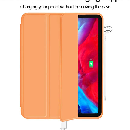 iPad Pro 11 Inch 2020 Soft Tpu Smart Premium Case Auto Sleep Wake Stand Cover Pencil holder Orange