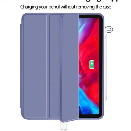 iPad Pro 11 Inch 2020 Soft Tpu Smart Premium Case Auto Sleep Wake Stand Cover Pencil holder Purple