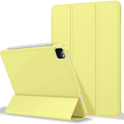 iPad Pro 11 Inch 2020 Soft Tpu Smart Premium Case Auto Sleep Wake Stand Cover Pencil holder Yellow