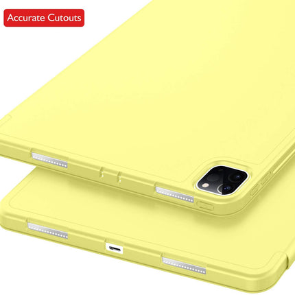iPad Pro 11 Inch 2020 Soft Tpu Smart Premium Case Auto Sleep Wake Stand Cover Pencil holder Yellow