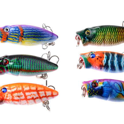 6X 3.5cm Popper Poppers Fishing Lure Lures Surface Tackle Fresh Saltwater