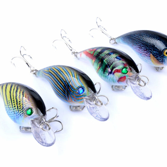4x 7.5cm Popper Crank Bait Fishing Lure Lures Surface Tackle Saltwater