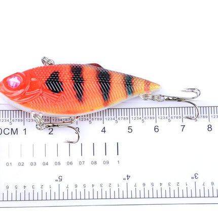 6x 6.5cm Vib Bait Fishing Lure Lures Hook Tackle Saltwater