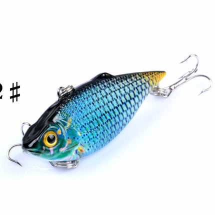 6x 6.5cm Vib Bait Fishing Lure Lures Hook Tackle Saltwater